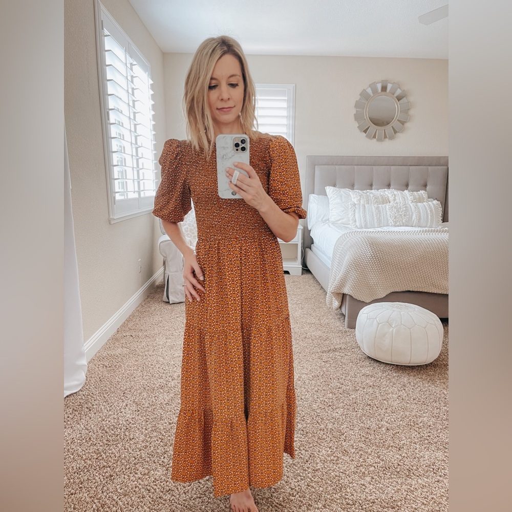 WAYF Camden Smocked Tiered Dress
